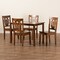 Baxton Studio Luisa Modern and Contemporary Transitional Walnut Brown Finished Wood 5-Piece Dining Set 178-11383-8959-Zoro - alternate 7